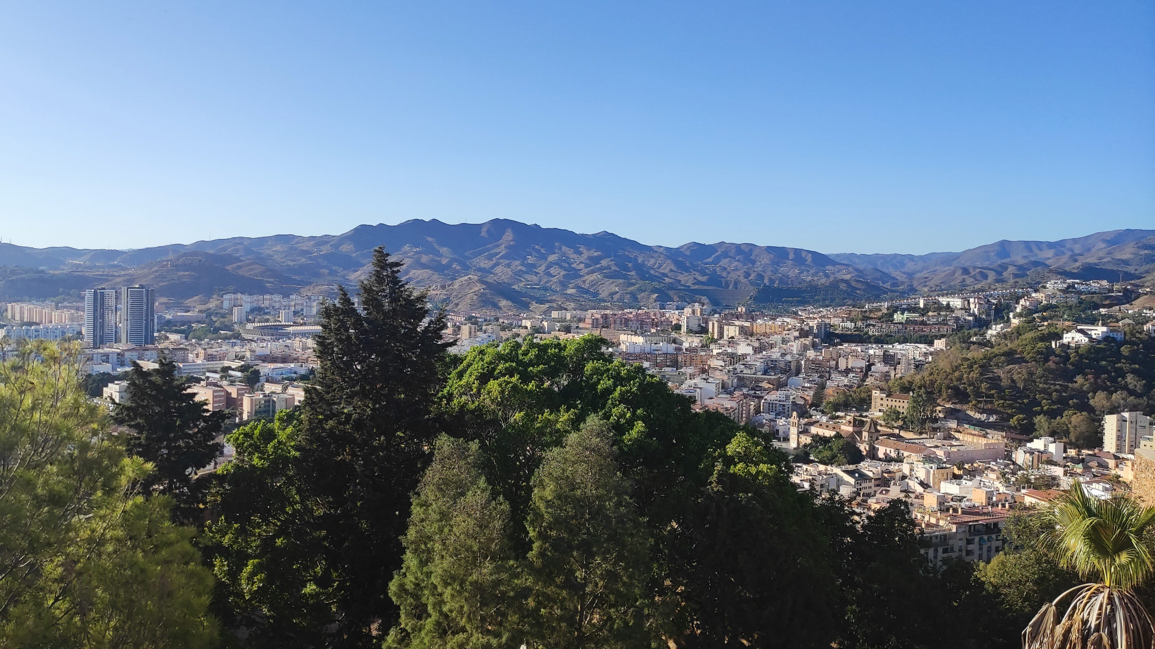 Widok z Zamku Gibralfaro, Malaga, Hiszpania